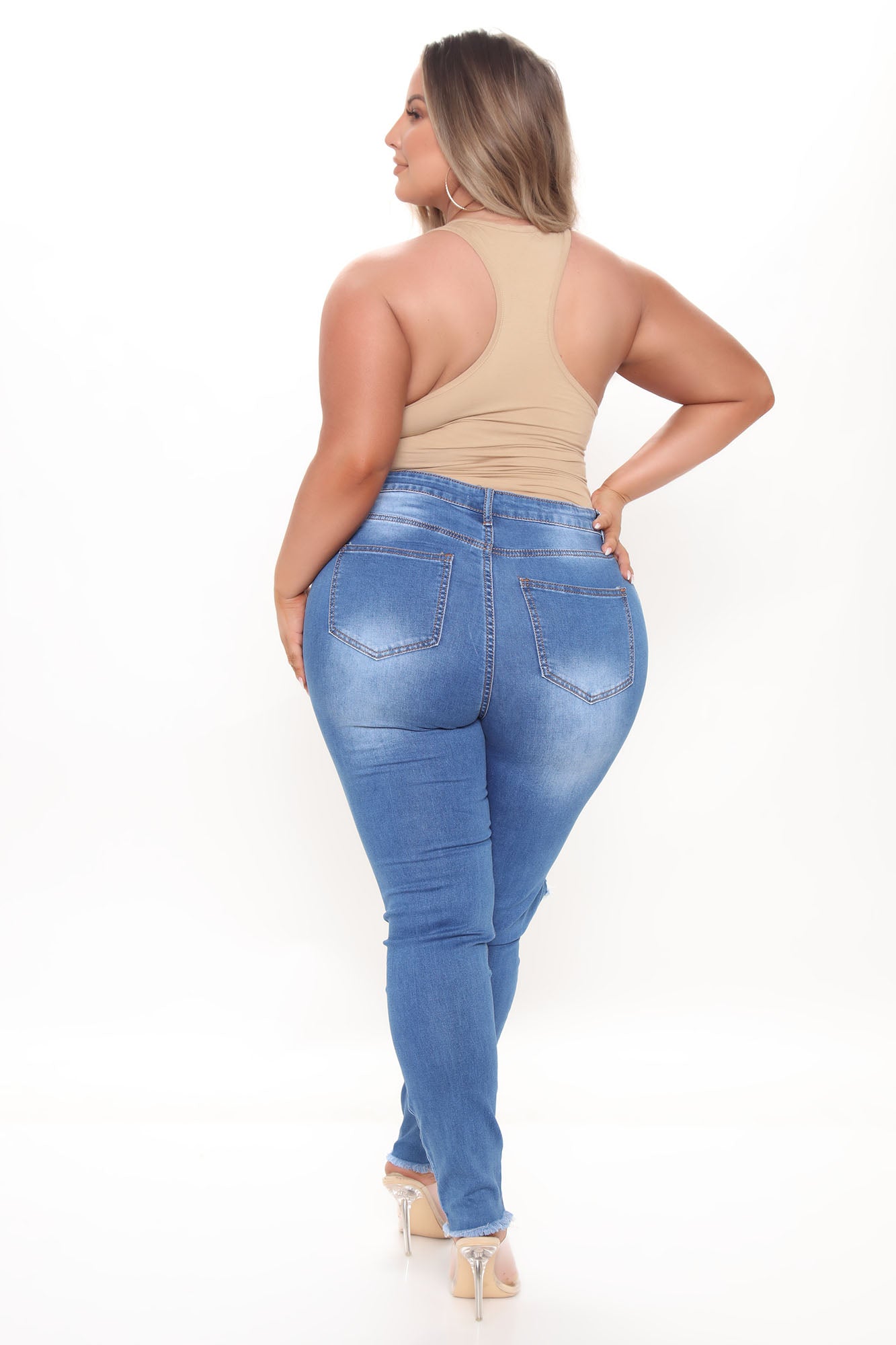 Watcha Doin' Skinny Jeans - Medium Blue Wash Ins Street