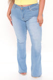 Jodie High Rise Flare Jeans - Light Blue Wash Ins Street