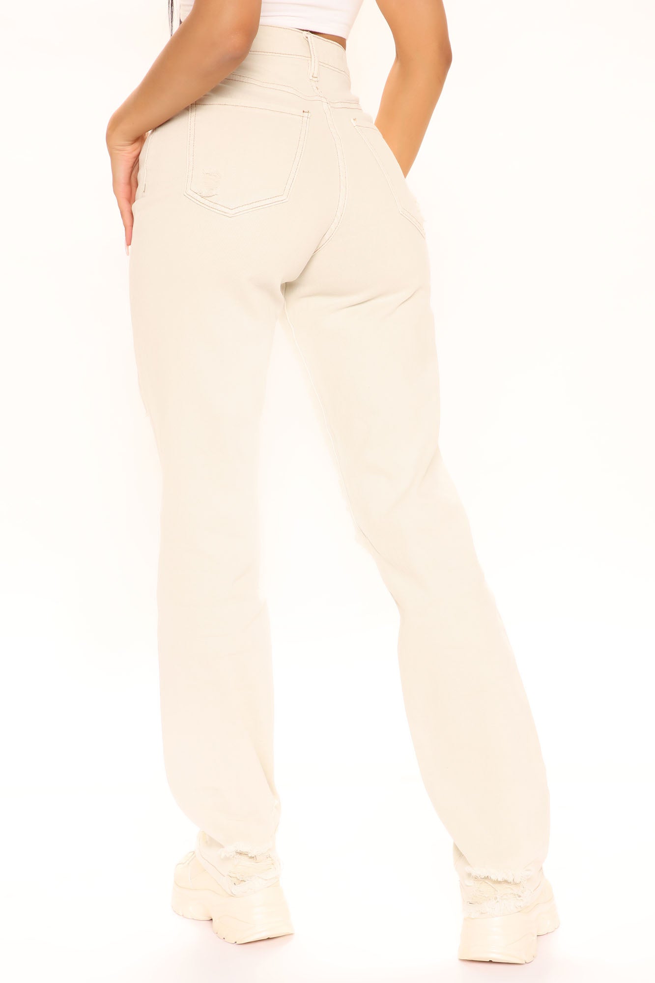 First In Line Straight Leg Jeans - Natural/Combo Ins Street