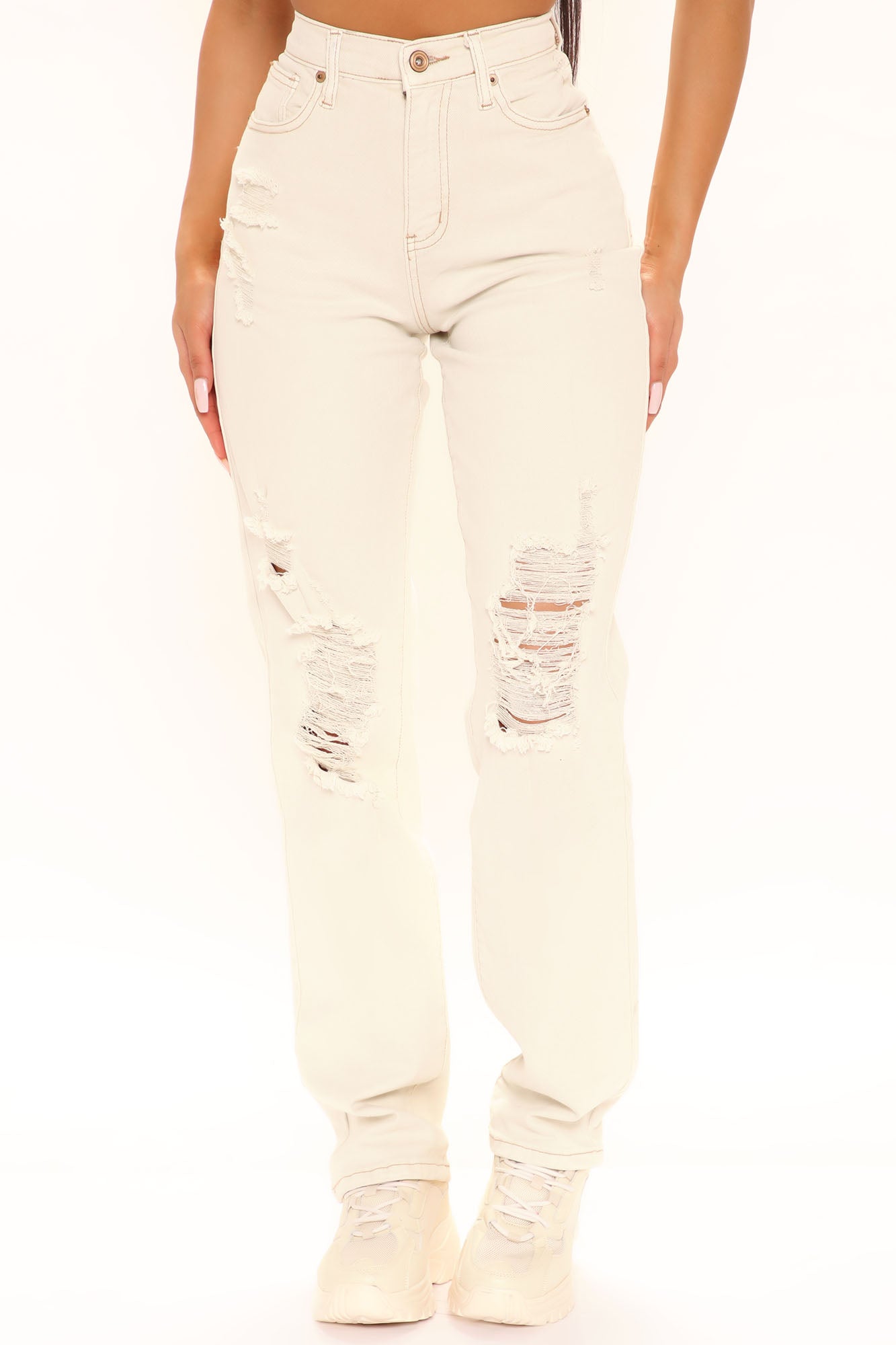 First In Line Straight Leg Jeans - Natural/Combo Ins Street