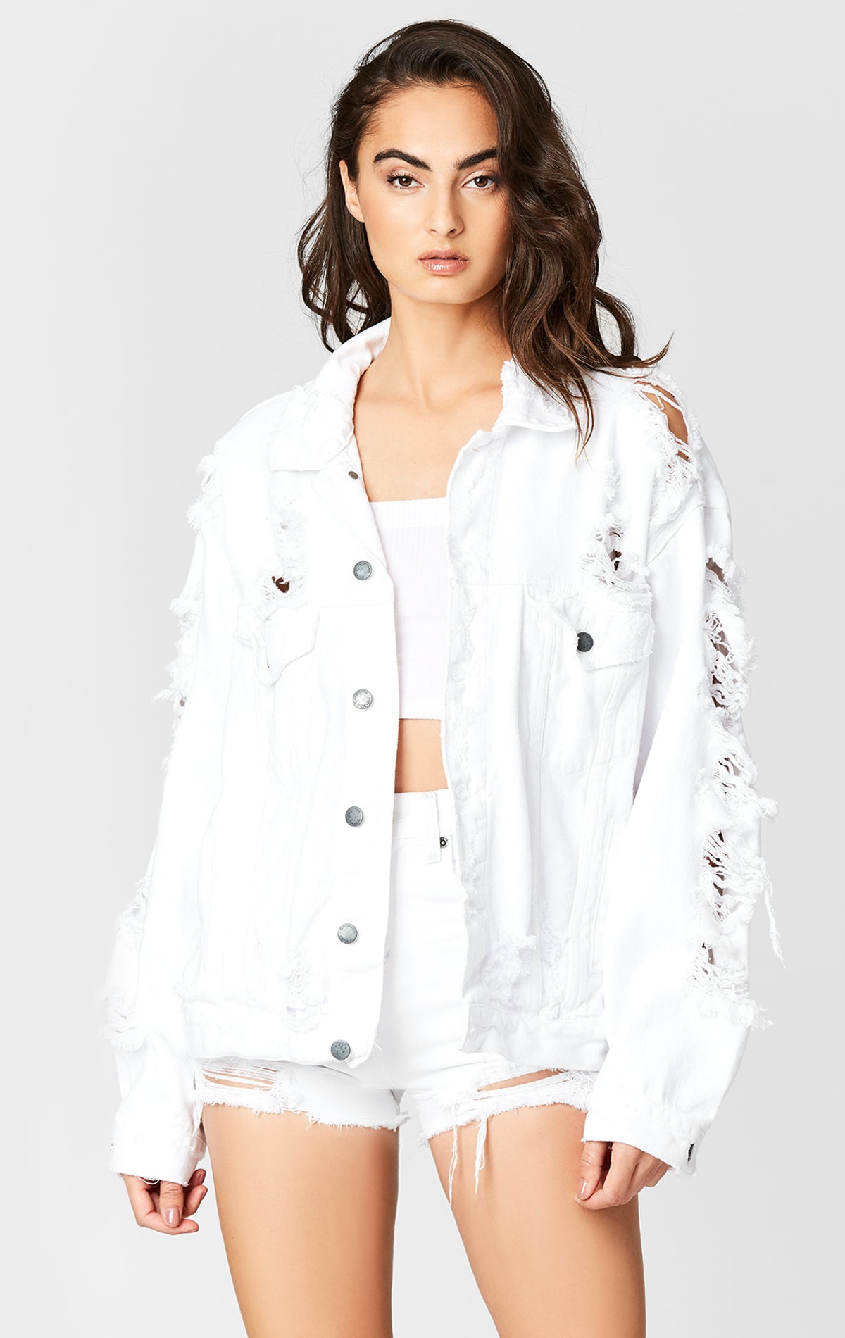 WHITE AUDREY DENIM JACKET Carmar Denim