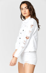 WHITE AUDREY DENIM JACKET Carmar Denim