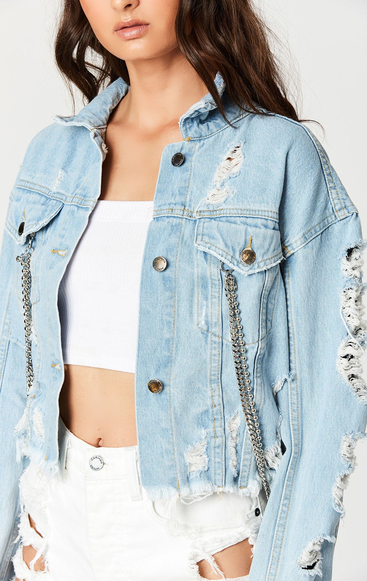 CHAIN DETAIL JEAN JACKET