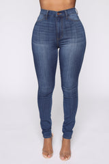 Emma Super Stretch High Rise Skinny Jean - Medium Wash Ins Street