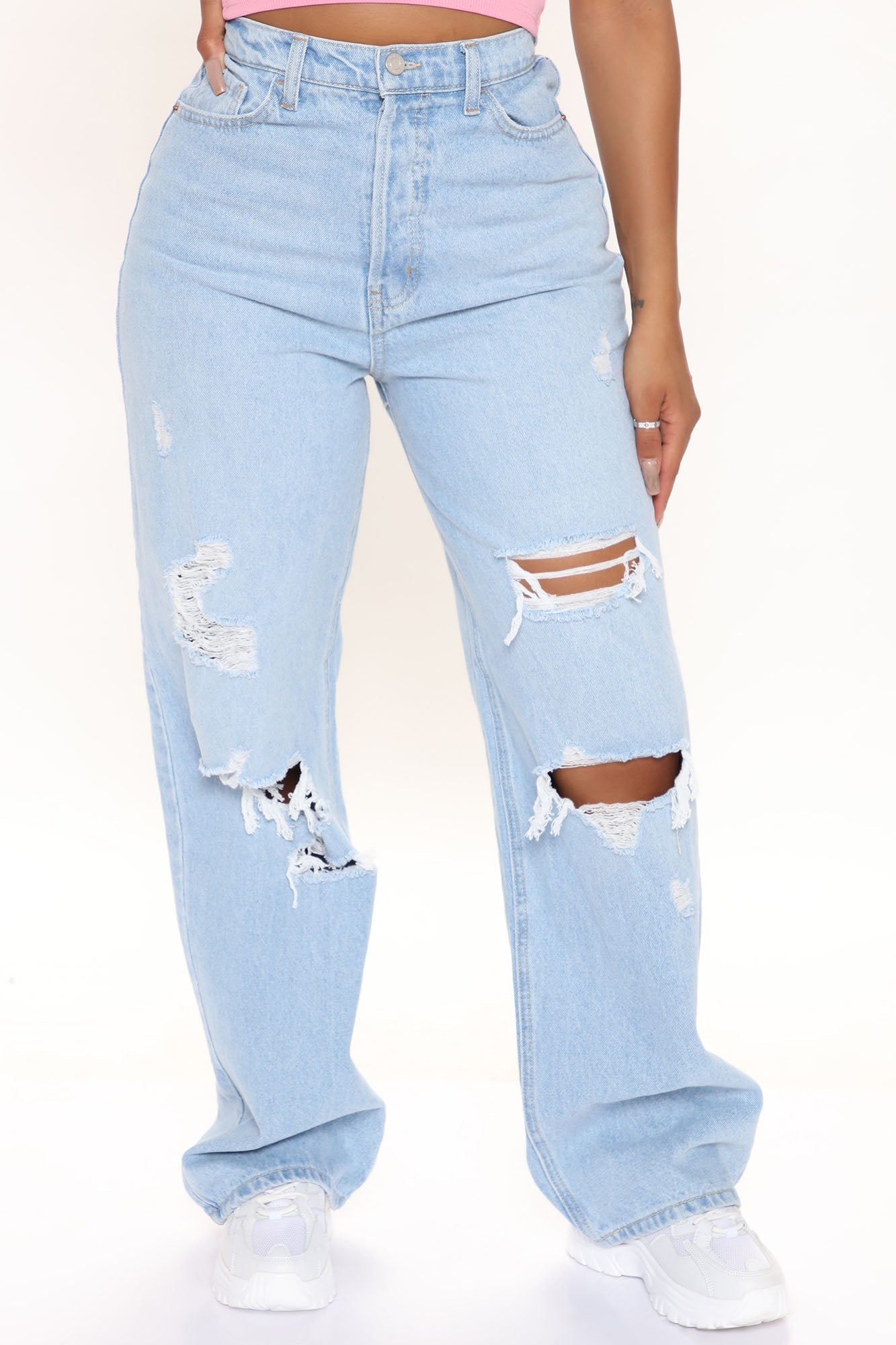 California Summer 90's Baggy Jeans - Light Blue Wash Ins Street