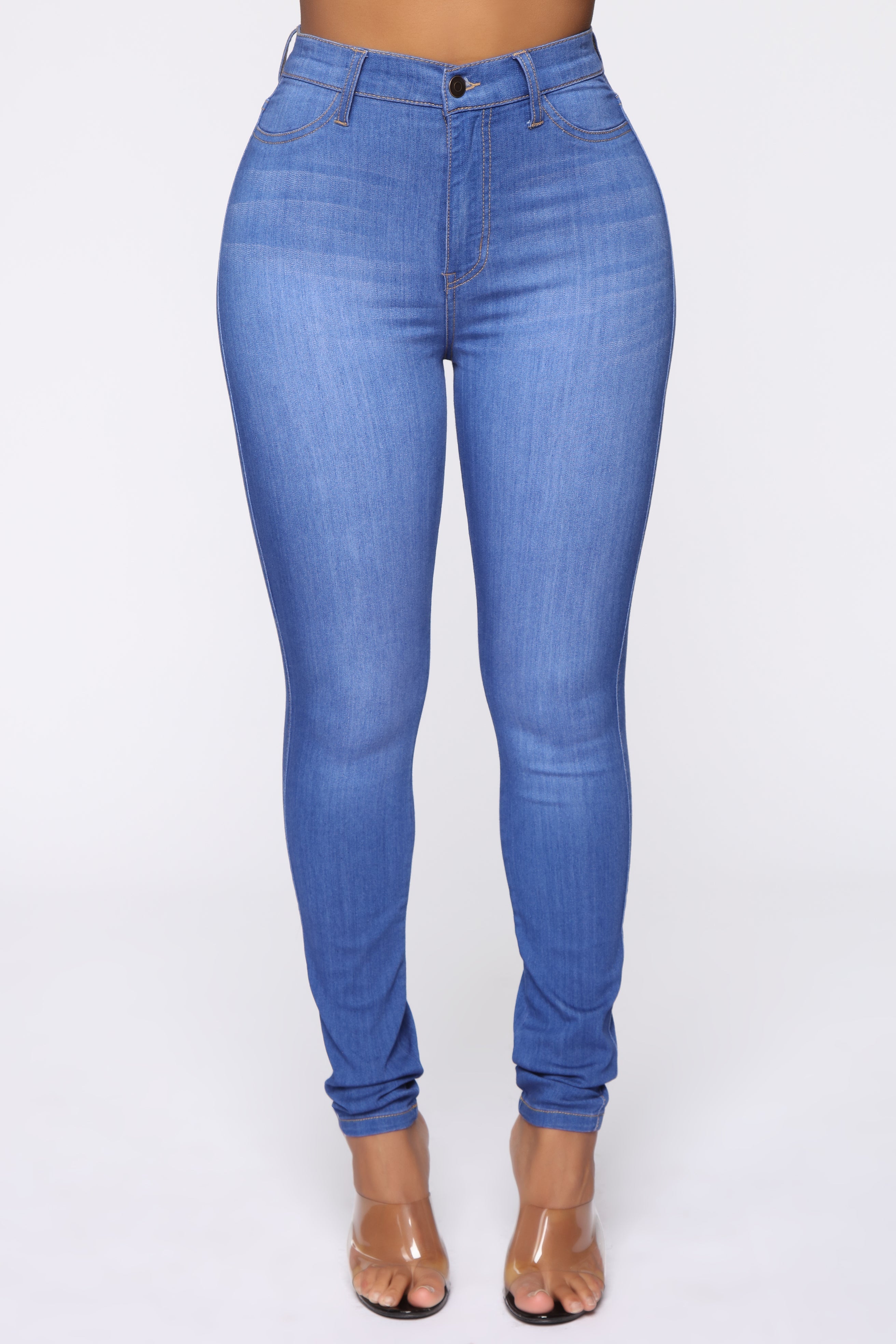 Emma Super Stretch High Rise Skinny Jean - Blue Ins Street