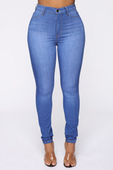Emma Super Stretch High Rise Skinny Jean - Blue Ins Street