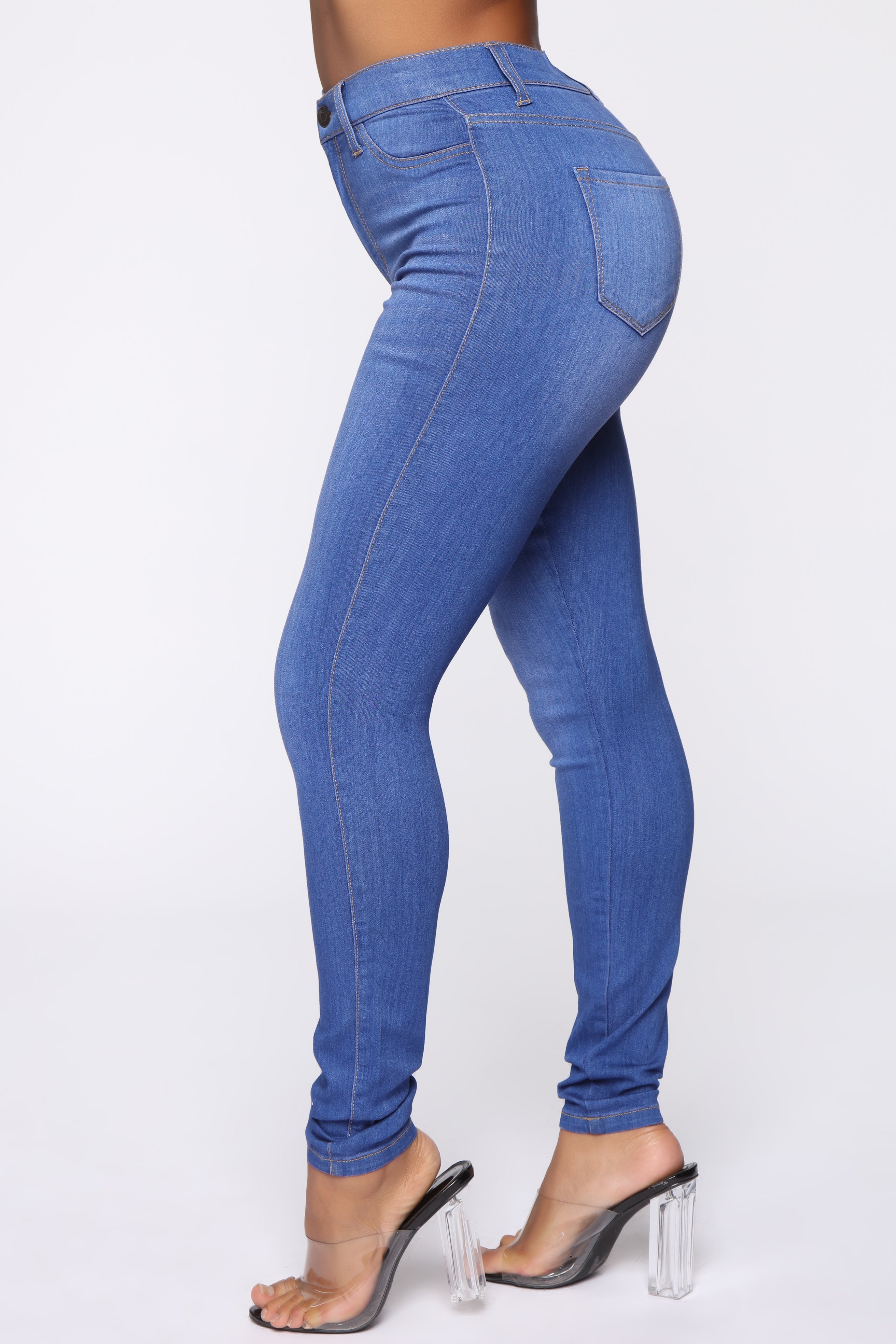 Emma Super Stretch High Rise Skinny Jean - Blue Ins Street