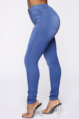 Emma Super Stretch High Rise Skinny Jean - Blue Ins Street