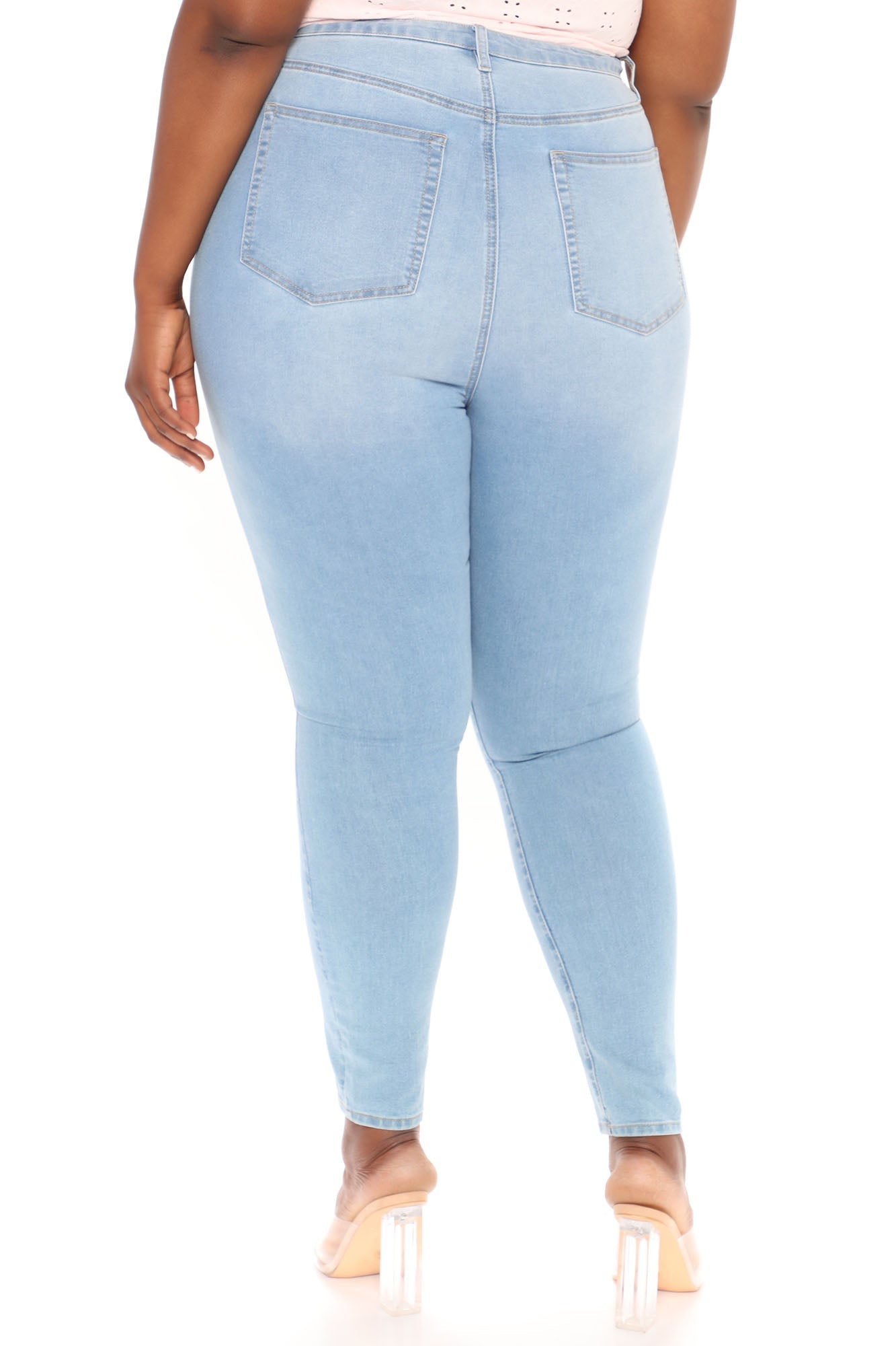 Soho Super Stretch High Rise Jeggings - Light Blue Wash Ins Street