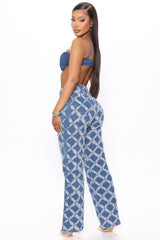 Crossing My Mind Distressed Straight Leg Jeans - Blue Ins Street