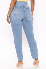 High Tide Ankle Mom Jeans - Medium Ins Street