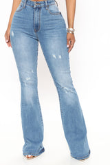 Free To Be Flare Jeans - Medium Blue Wash Ins Street