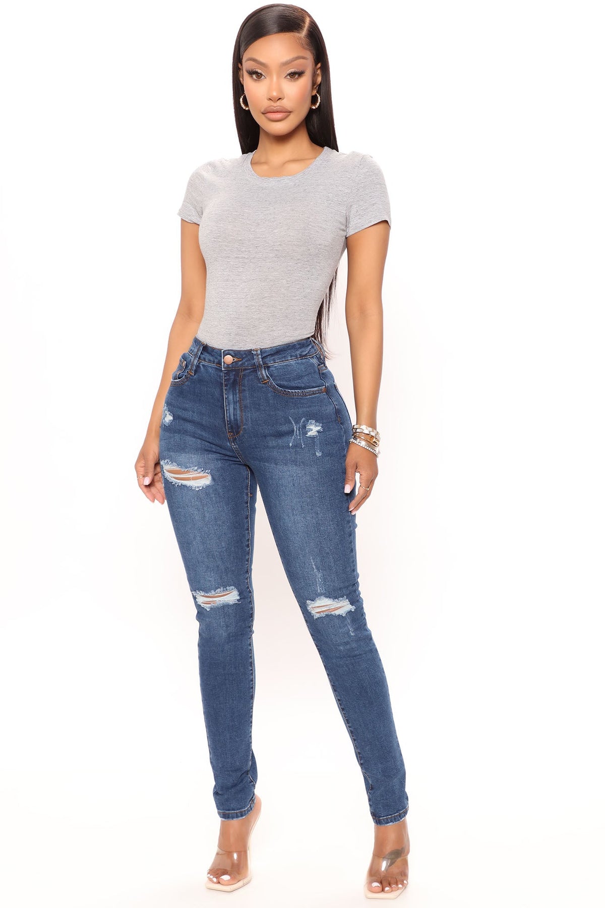 Hannah High Rise Jeans - Dark Denim Ins Street