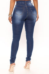 First Pick High Rise Jeans - Medium Blue Wash Ins Street