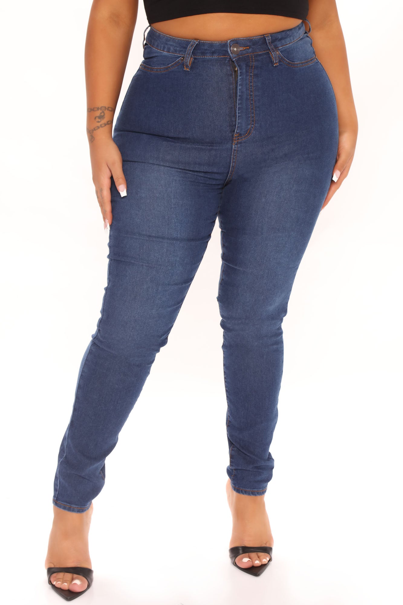 Soho Super Stretch High Rise Jeggings - Dark Wash Ins Street