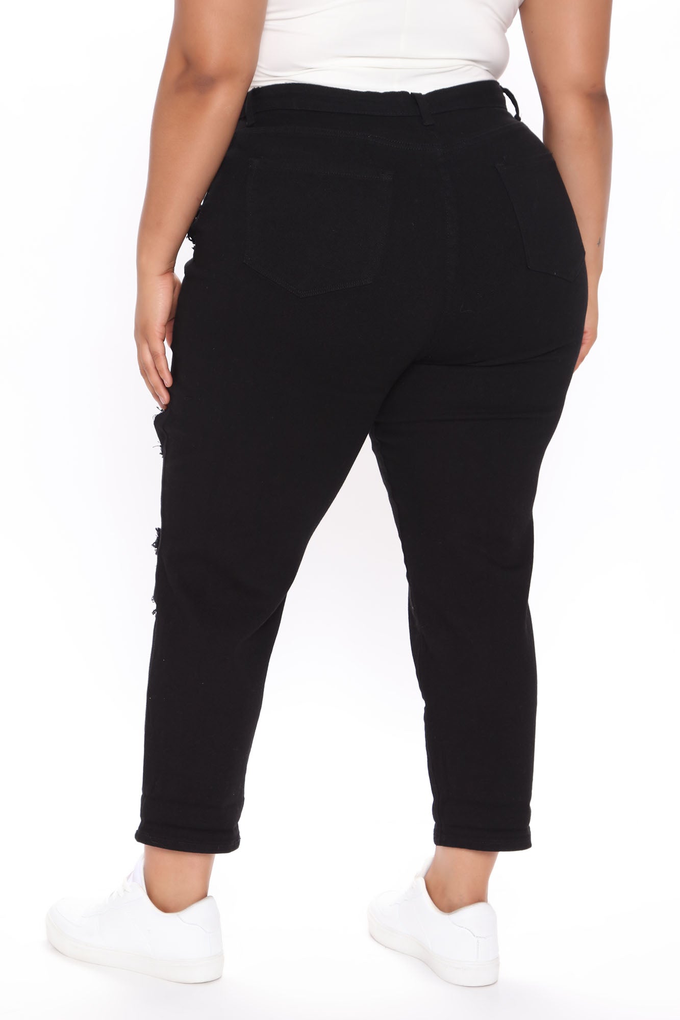 Cara Distressed Boyfriend Jeans - Black Ins Street