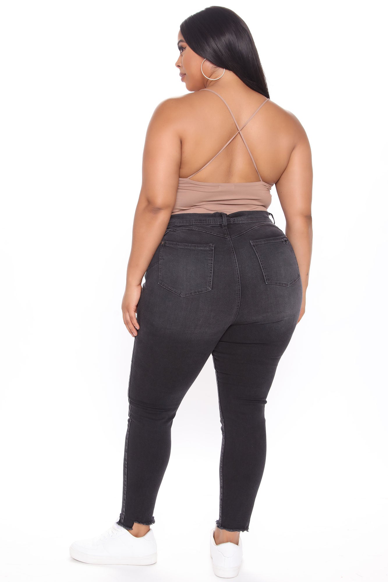 Hallie Sculpting Ankle Jeans - Black Ins Street
