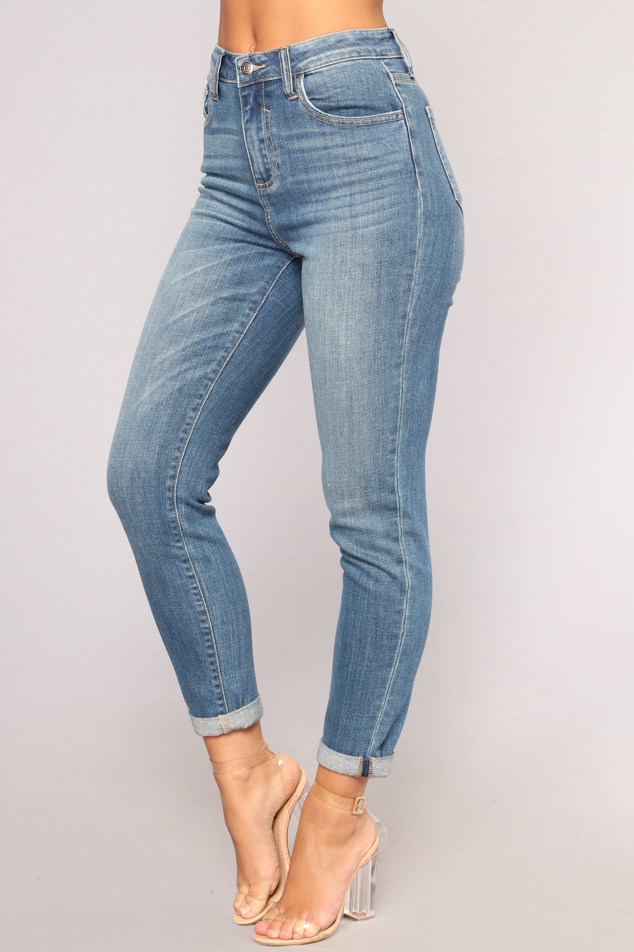 Always In Style High Rise Boyfriend Jeans - Medium Blue Wash Ins Street