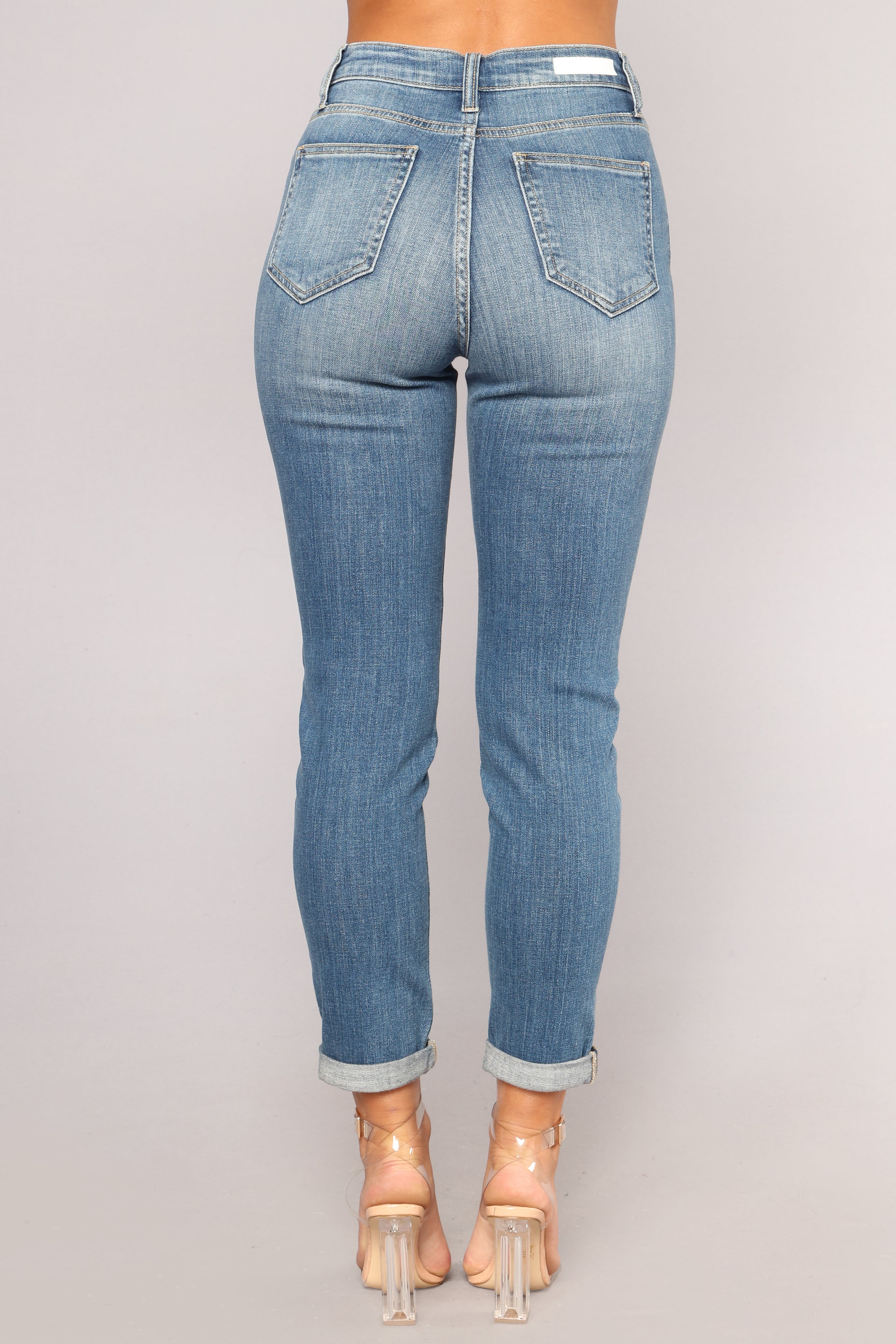 Always In Style High Rise Boyfriend Jeans - Medium Blue Wash Ins Street