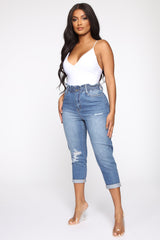 Brielle High Rise Jeans - Medium Blue Wash Ins Street