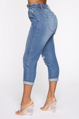 Brielle High Rise Jeans - Medium Blue Wash Ins Street