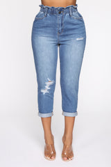 Brielle High Rise Jeans - Medium Blue Wash Ins Street