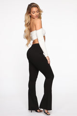 Valentina High Rise Flare Jeans - Black Ins Street