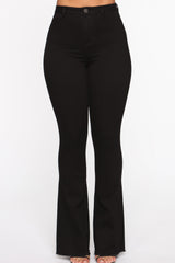 Valentina High Rise Flare Jeans - Black Ins Street
