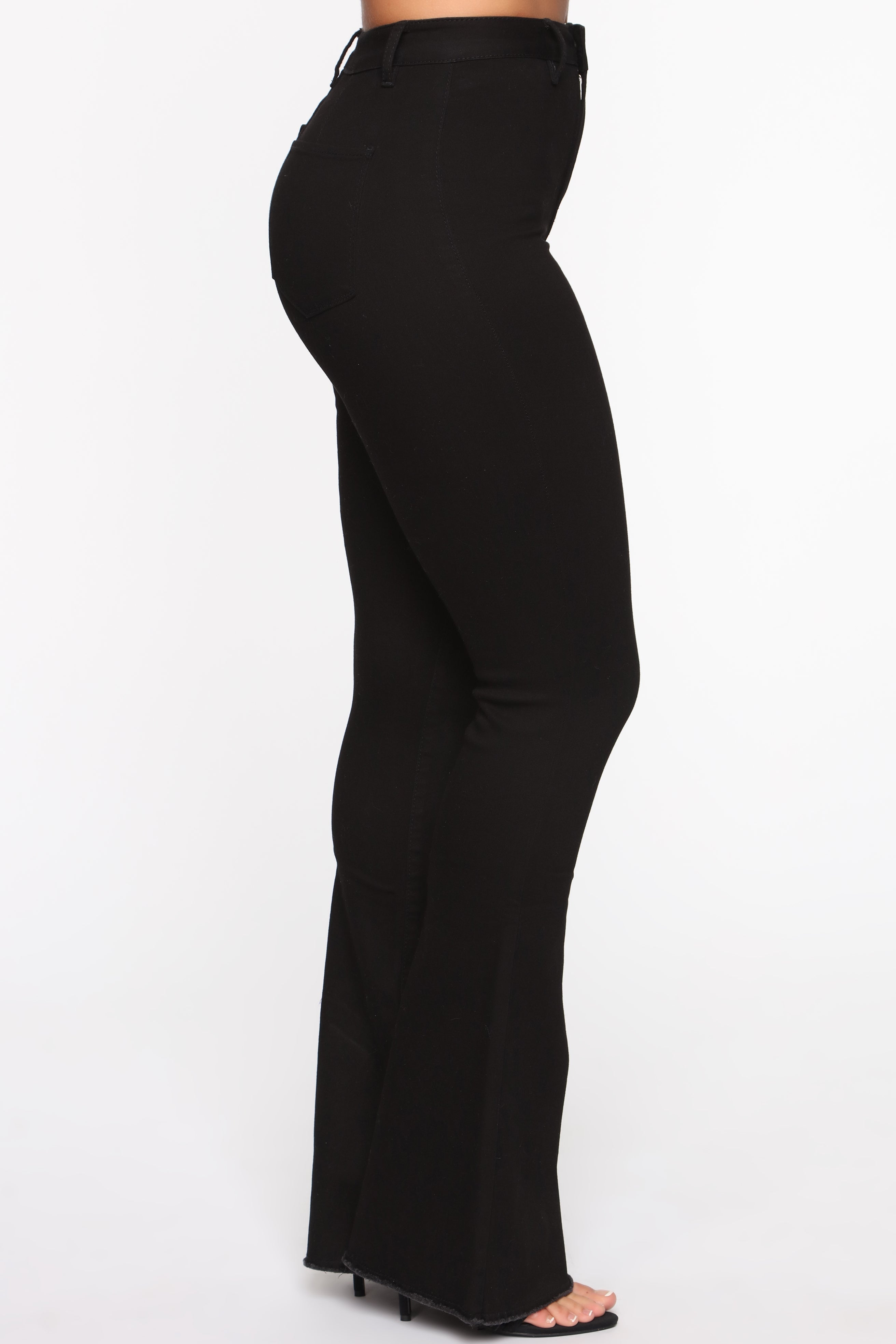 Valentina High Rise Flare Jeans - Black Ins Street