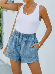 Tight Waist Casual Pocket Denim Shorts Ins Street