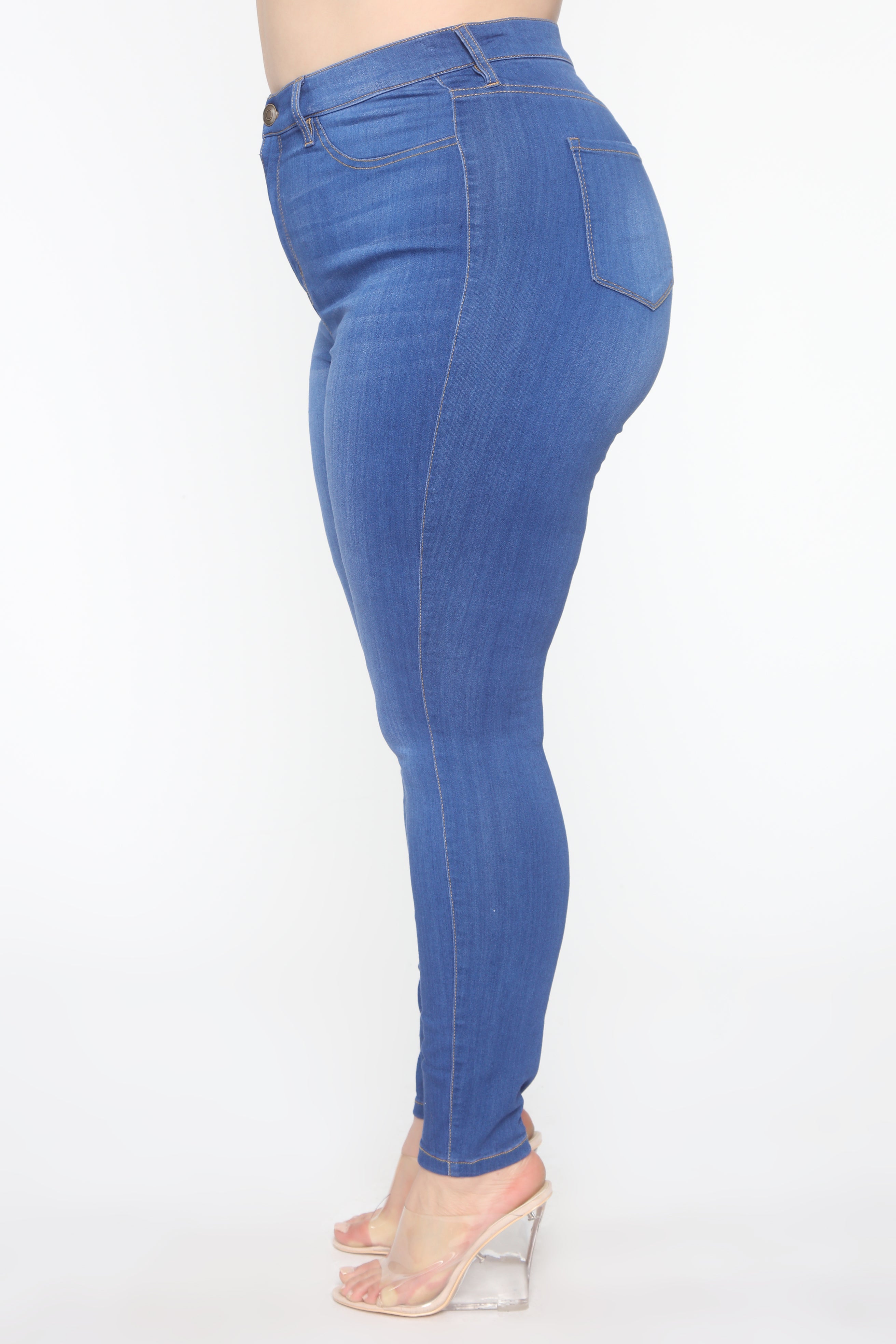 Emma Super Stretch High Rise Skinny Jean - Blue Ins Street