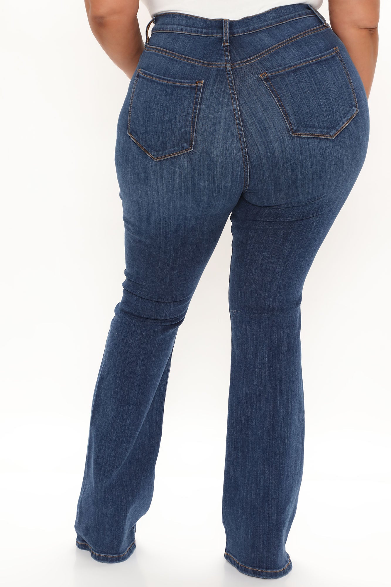 Luxurious Super Stretch Flare Jeans - Dark Wash Ins Street