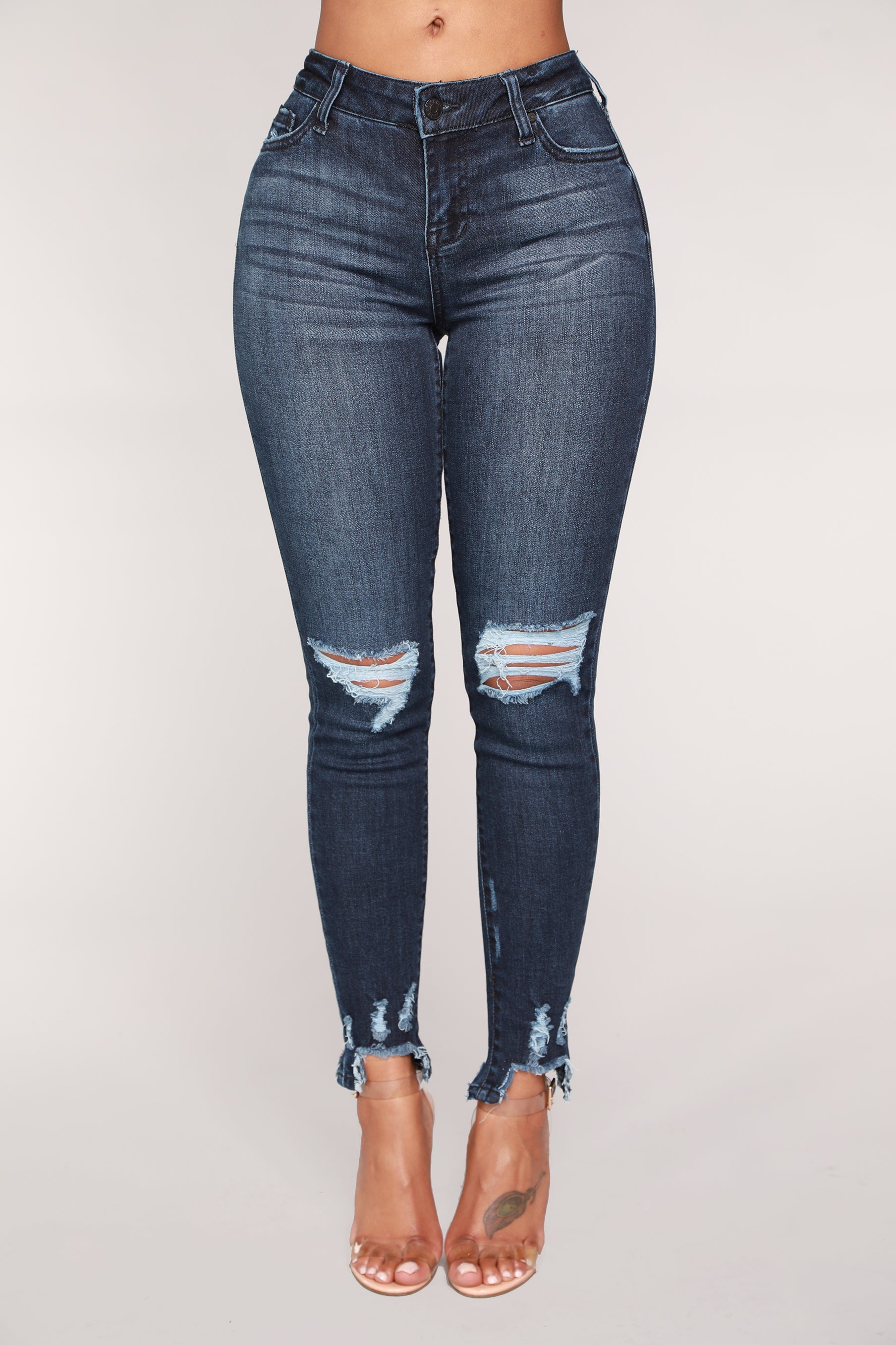 Your Turn Ankle Jeans - Dark Denim Ins Street