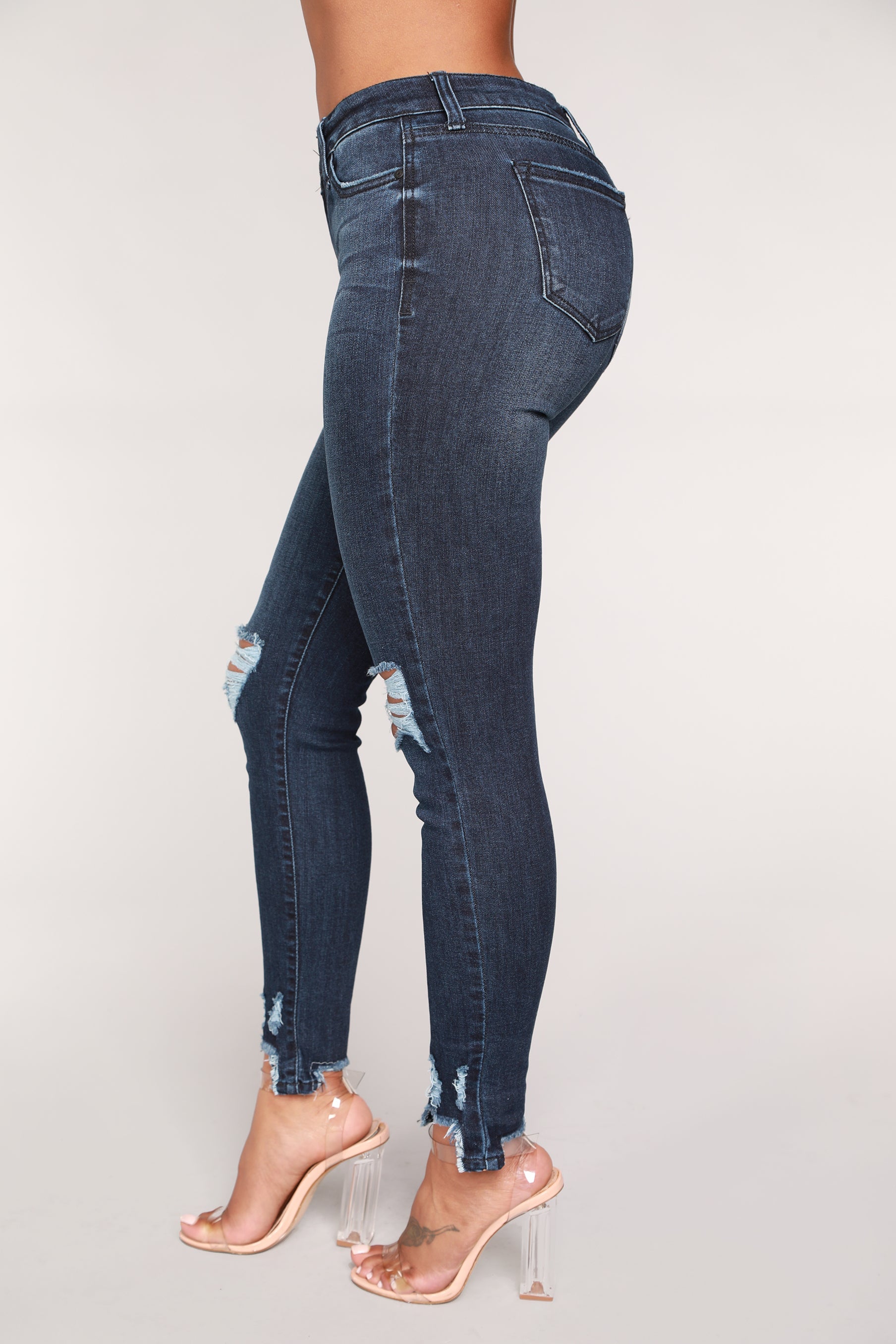 Your Turn Ankle Jeans - Dark Denim Ins Street