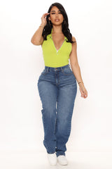 Night Out In Paris Straight Leg Jeans - Medium Blue Wash Ins Street