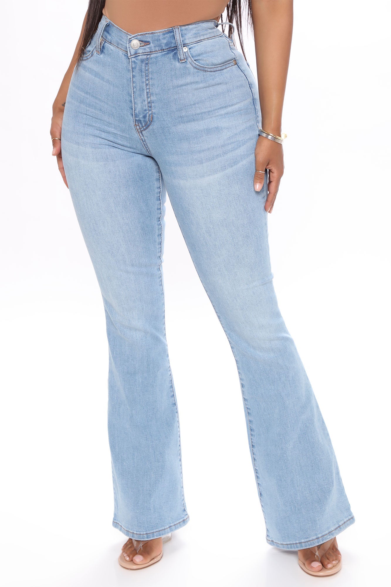 Dare To Flare Jeans - Medium Blue Wash Ins Street