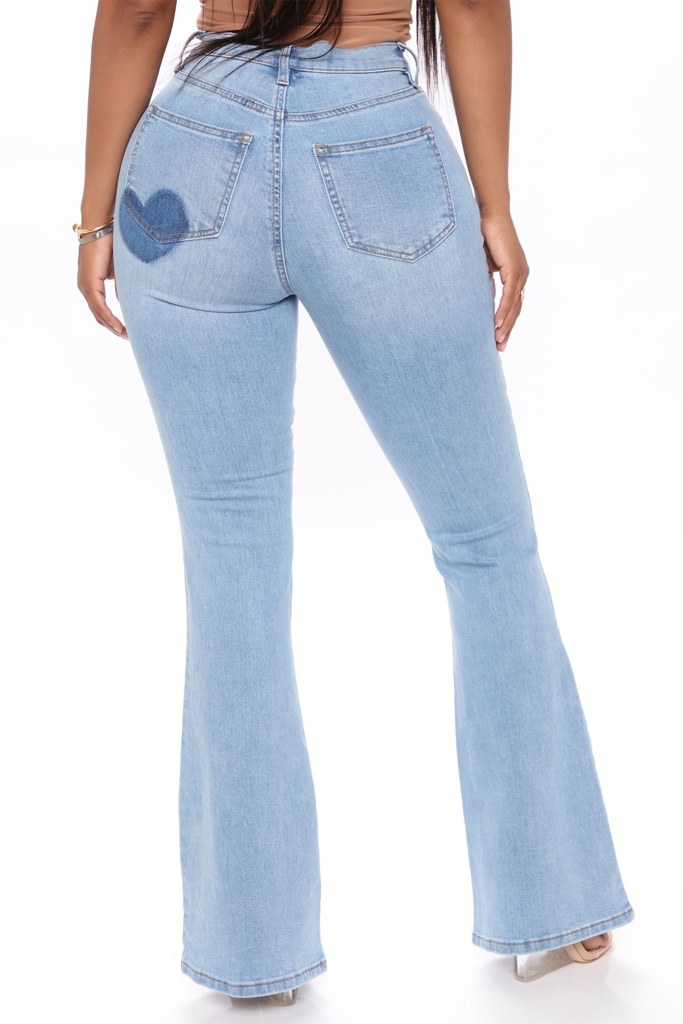 Dare To Flare Jeans - Medium Blue Wash Ins Street