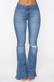 Junk In The Trunk Flare Jeans - Light Blue Wash Ins Street