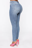 Need A Pick Me Up Ultra High Rise Jeans - Light Blue Wash Ins Street
