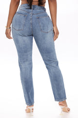 Margaret Distressed Mom Jeans - Dark Wash Ins Street
