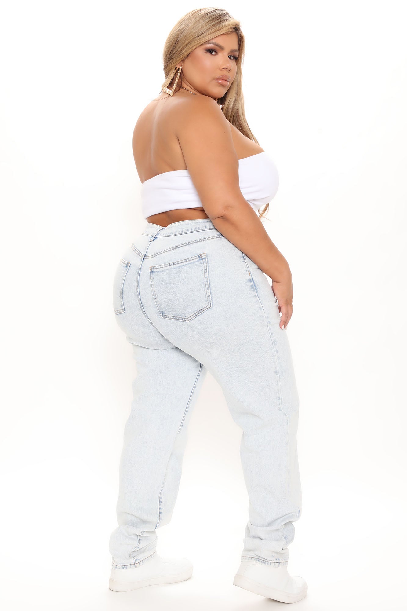 Call It A Day Straight Leg Jeans - Light Blue Wash Ins Street