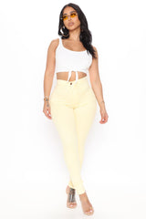 Classic High Waist Skinny Jeans - Yellow Ins Street