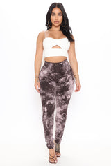 Soak It Up Tie Dye Skinny Jeans - Black/Pink Ins Street