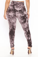 Soak It Up Tie Dye Skinny Jeans - Black/Pink Ins Street