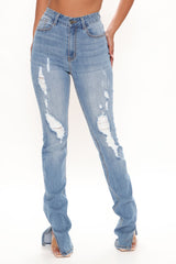 Tall Killing 'Em Kindly High Rise Jeans - Medium Blue Wash Ins Street
