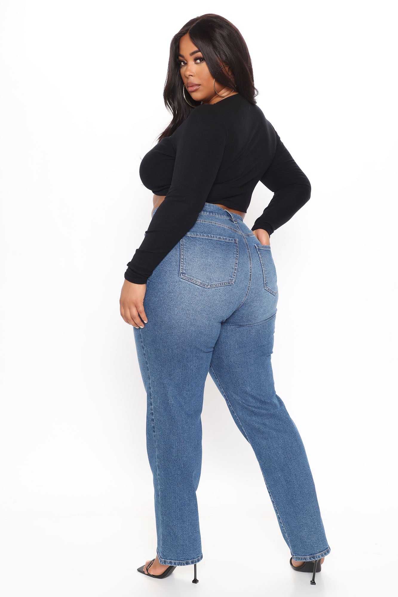 Night Out In Paris Straight Leg Jeans - Medium Blue Wash Ins Street