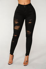 Zephyr High Rise Jeans - Black Ins Street