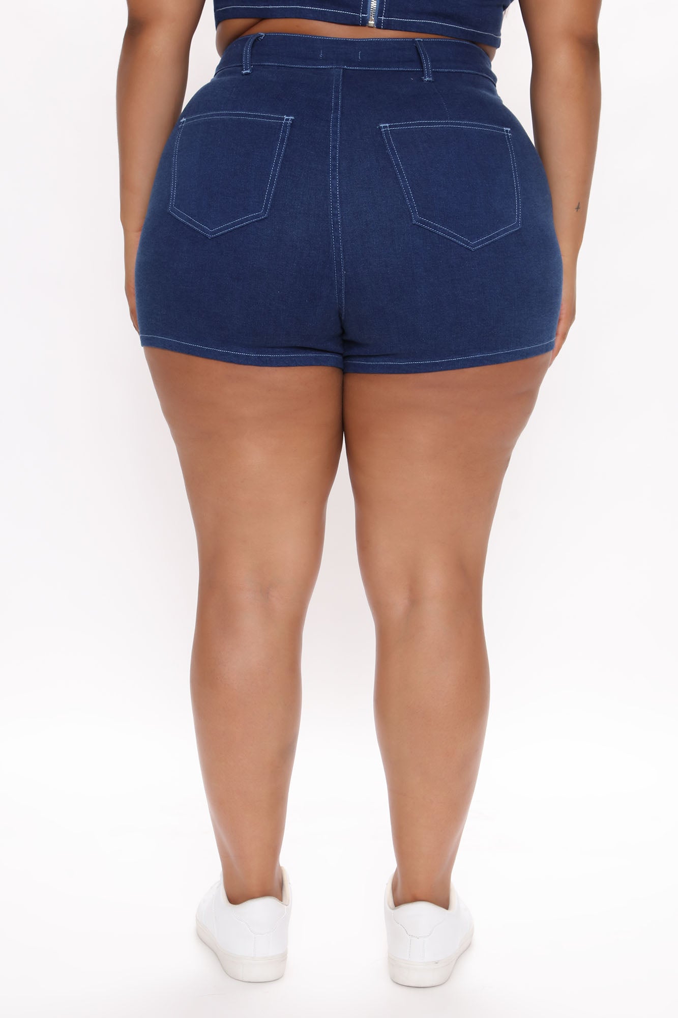 Peace Train Patchwork Stretch Denim Shorts - Blue/combo Ins Street