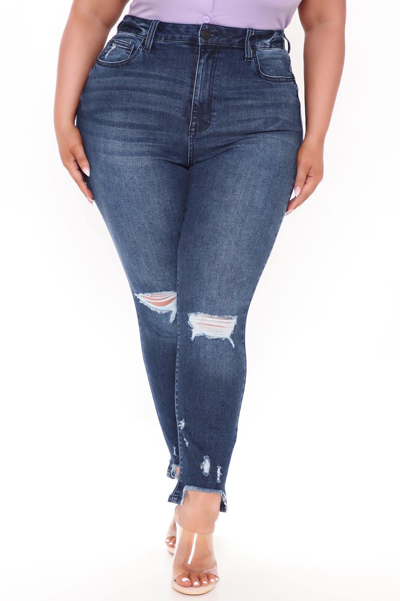 Your Turn Ankle Jeans - Dark Denim Ins Street